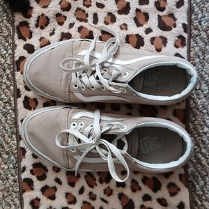 Beige Vans. Worn. Sz 7.5 women